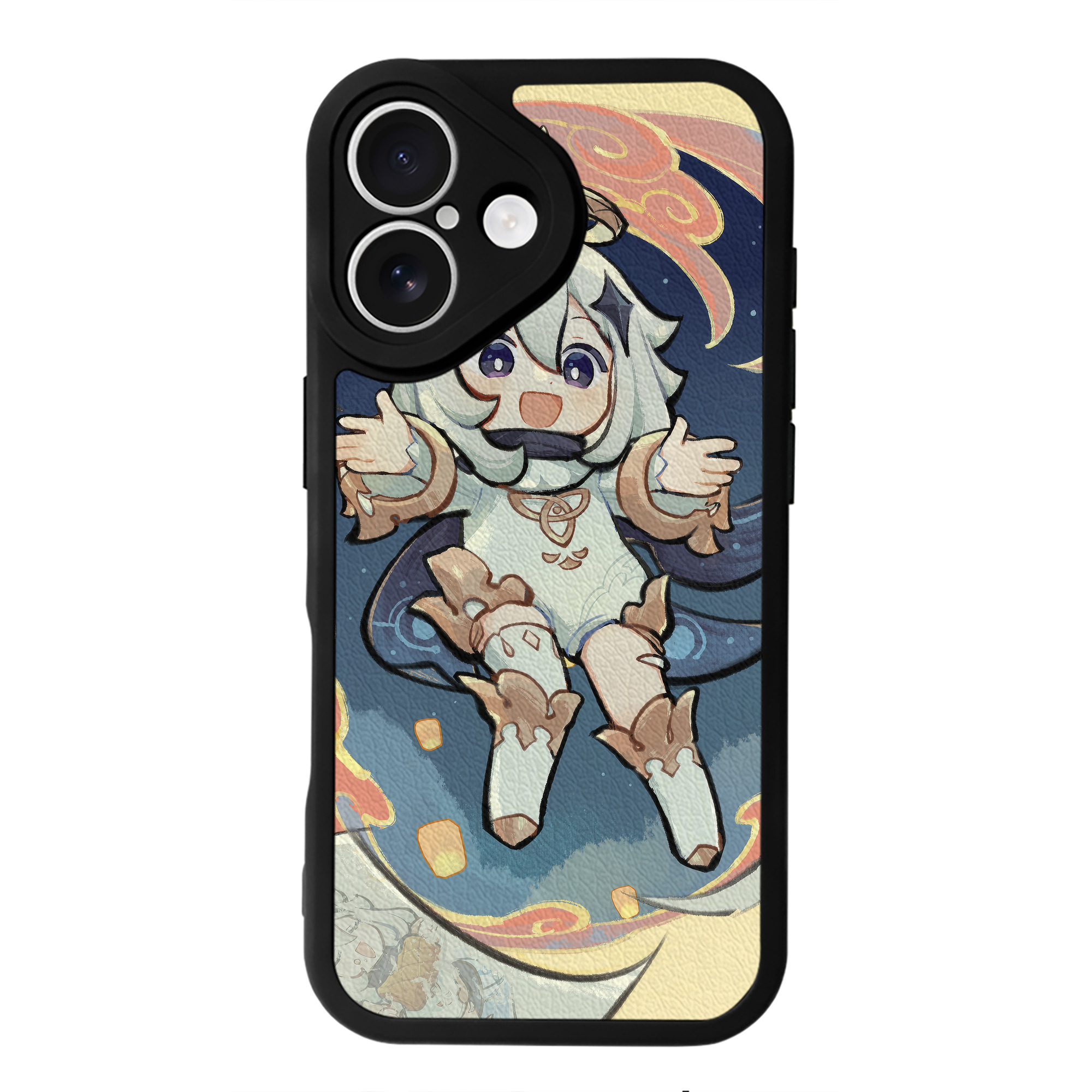 げんし神 genshin 【iPhone 16シリーズ対応】シリコンスマホケース（レザー調） 材質：シリコン